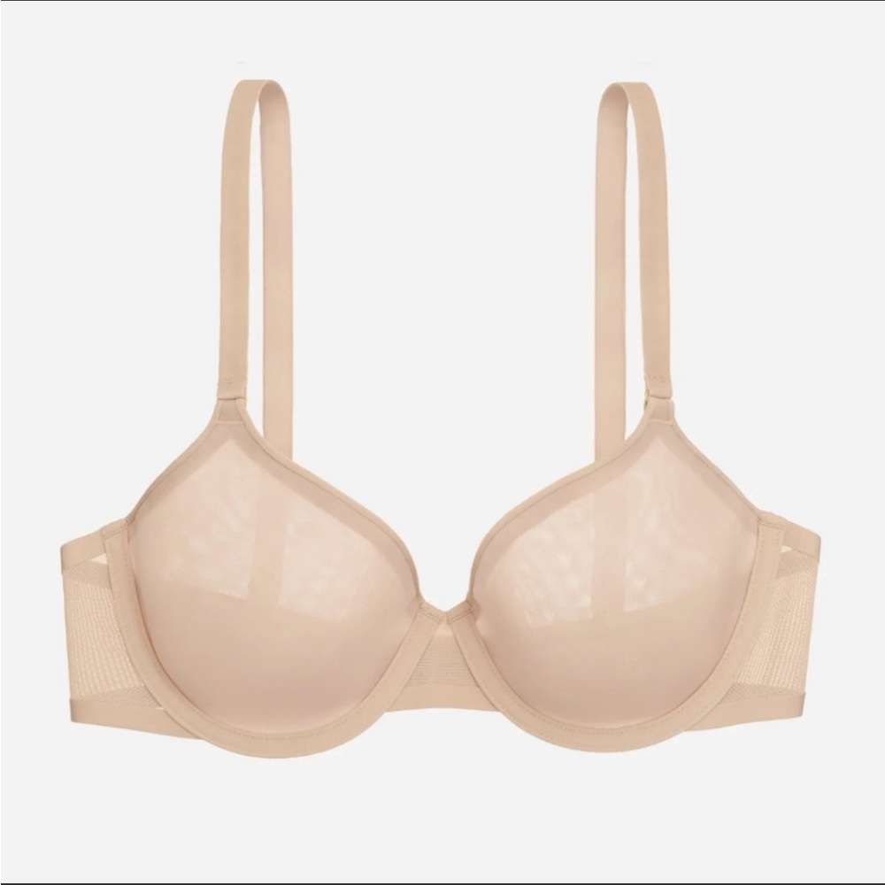 CUUP The Demi Mesh & Spacer Bra in Blush 36F